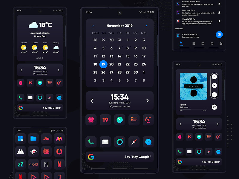  Nova Dark Icon Pack Rounded Square Shaped Icons 1.6 Patched