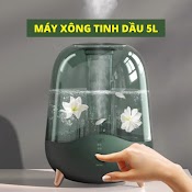 Máy Xông Tinh Dầu Phòng Ngủ, Máy Phun Sương Tạo Ẩm Dung Tích 5 Lít Có Tích Hợp Đèn Khay Để Tinh Dầu