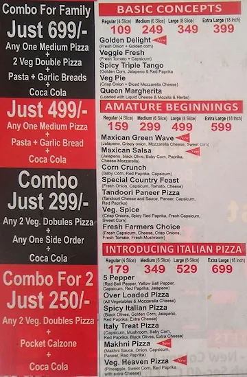 Pizza Galleria menu 