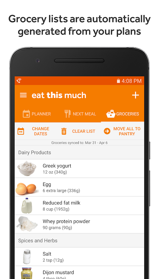   Eat This Much - Meal Planner – Capture d'écran 