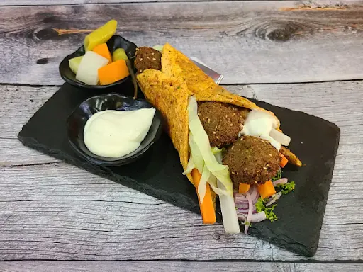 KETO Falafel Shawarma Wrapped In Egg (No Pita) (25 Gm Protein)