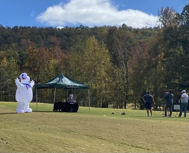 marshmallow man on greystone golf course