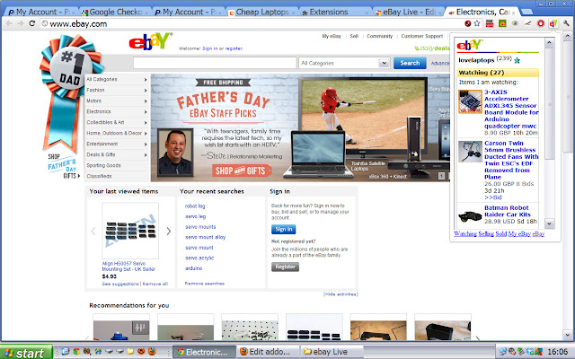 eBay Live chrome extension