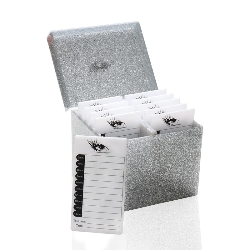 Caja de almacenamiento de pestañas acrílicas de 10 capas, a prueba de polvo y con diseño clamshell. Ideal para injertos y exhibición. Organiza tus pestañas.