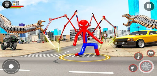 Stickman Rope Hero-Spider Game