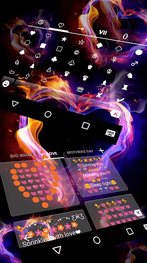 Smoke Heart Emoji Keyboard Wallpaper