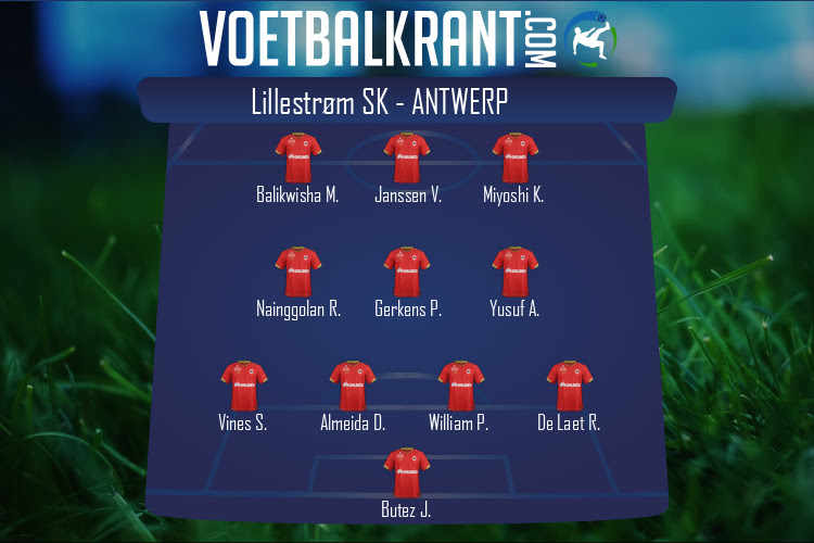 Opstelling Antwerp | Lillestrøm SK - Antwerp (04/08/2022)