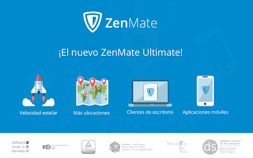 VPN Gratis ZenMate - Mejor free VPN para Chrome