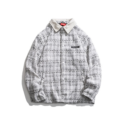 Title 5, Mens Casual Braided Plaid Lapel Jacket, offeri...