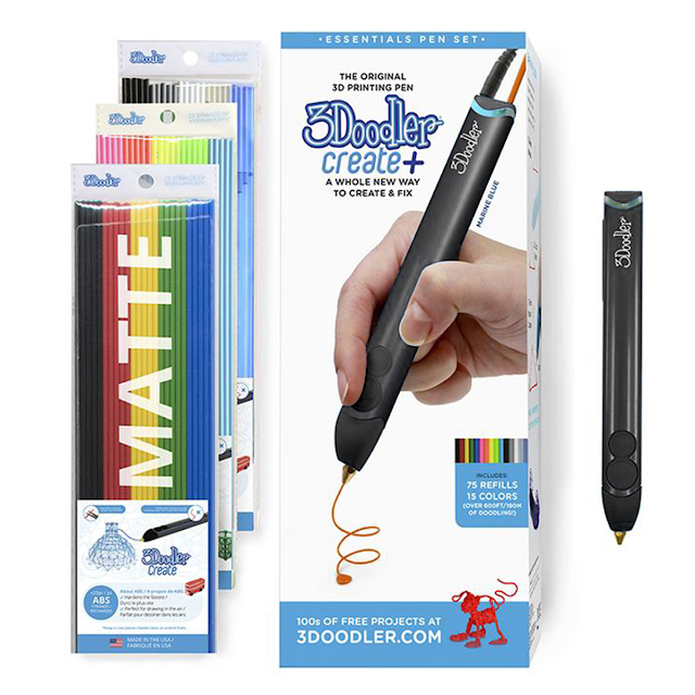 3Doodler Create+ Essentials 3D Printing Pen Set - Onyx Black