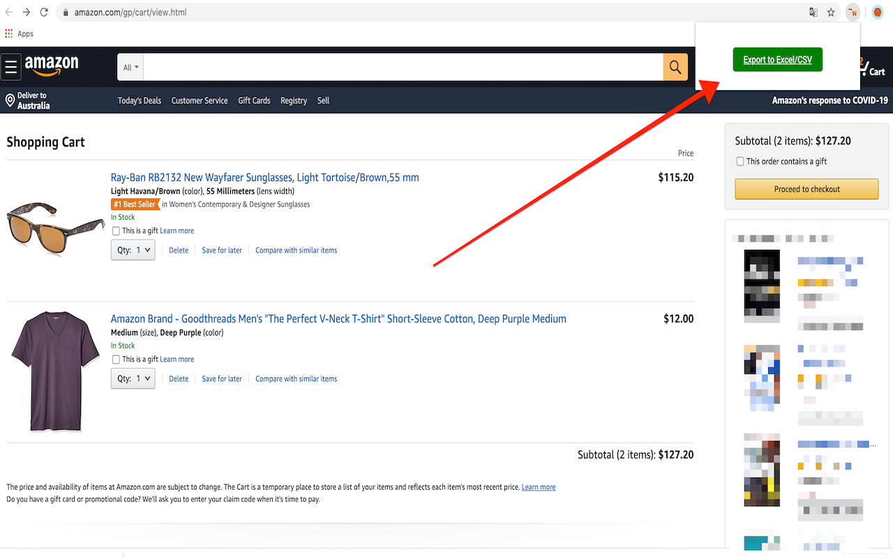 Amazon cart exporter Preview image 3