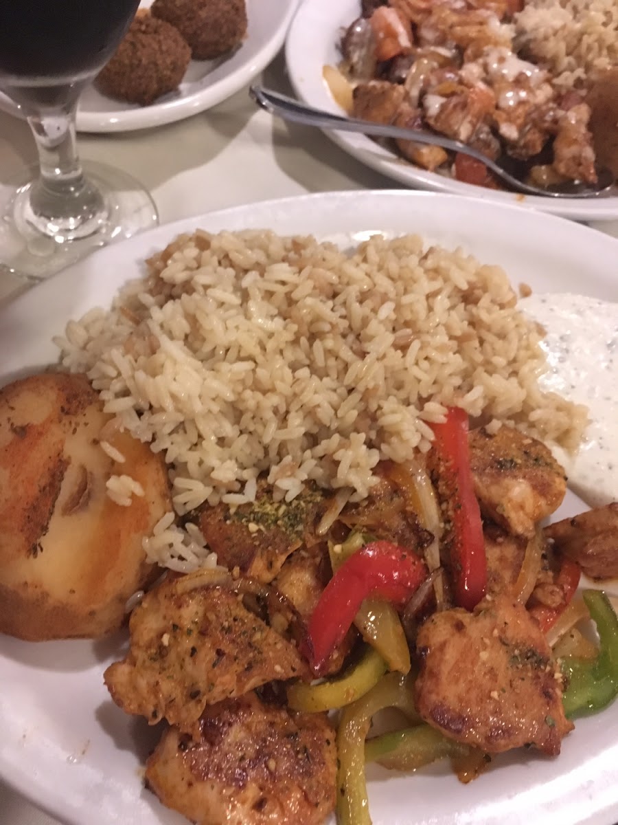 Chicken Souvlaki plate