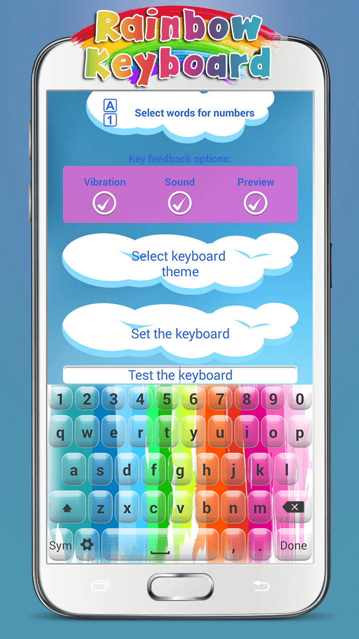 Android application Rainbow Keyboard screenshort