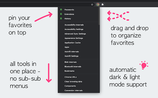 Accesos directos para Chrome