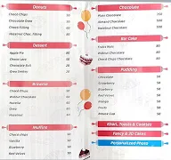 Euphoria Cake Bakers menu 3