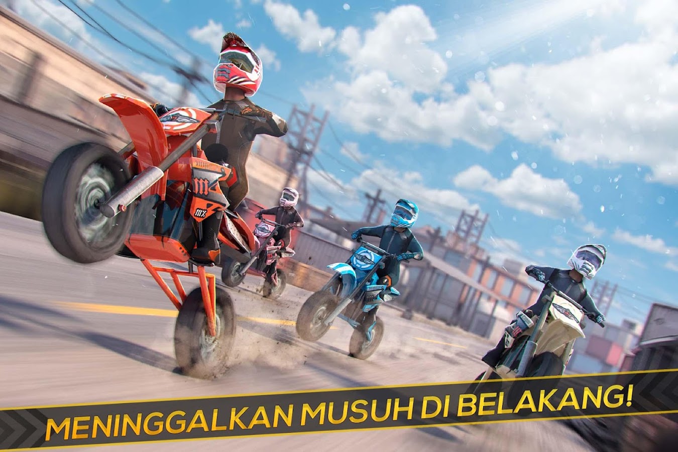 Real Sepeda Motor Cross Tantangan Balap Jalan Apl Android Di