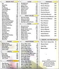 Hotel Lijjat menu 1