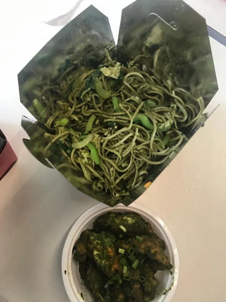 Chicken Spinach Noodles & Wok Tossed Chicken