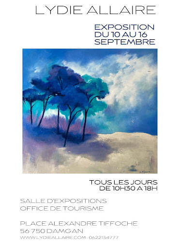 Exposition personnelle, artistes régionaux, Expositions de l'été en Bretagne, Lydie Allaire, artiste peintre, Nantes, exposition personnelle de Lydie allaire, acheter un tableau avec un bateau, bleu, mer, océan, La Roche-Bernard, espace Turner programmation, Morbihan, artiste breton