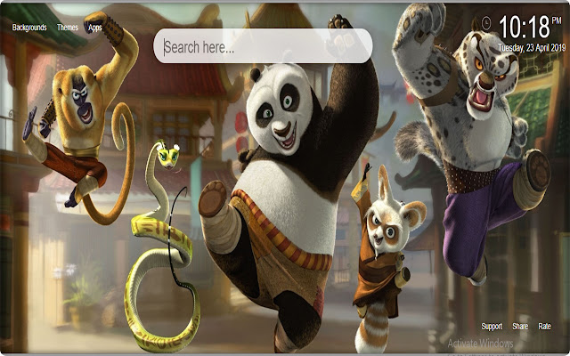 Kung Fu Panda Novo Tab Temas