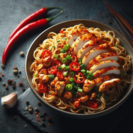 Chicken Chilli Garlic Noodles [Serves 1]