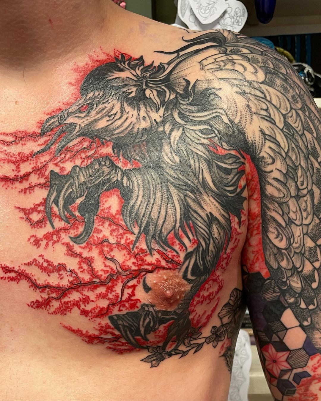 Huge Phoenix Tattoo