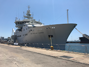 The Fridtjof Nansen research ship in Durban on 28 January 2018.