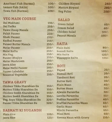 Sardar Ji Family Restaurant menu 