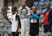 Orlando Pirates fans attend the Caf Confederation Cup match against Al Ittihad at Orlando Stadium on April 3 2022.