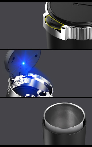Title 7, Car Supplies Ashtray With Lid Creative Design O...