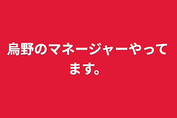 烏野のマネージャーやってます。