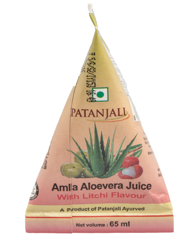 Patanjali Amla Aloevera Juice With Litchi Flavour - 65 ml