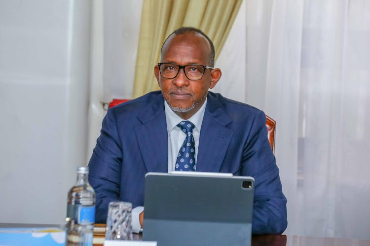 Defence CS Adan Duale during a Cabinet meeting at the State House on May 16,2023.