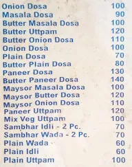 Manvi South Indian Food menu 1