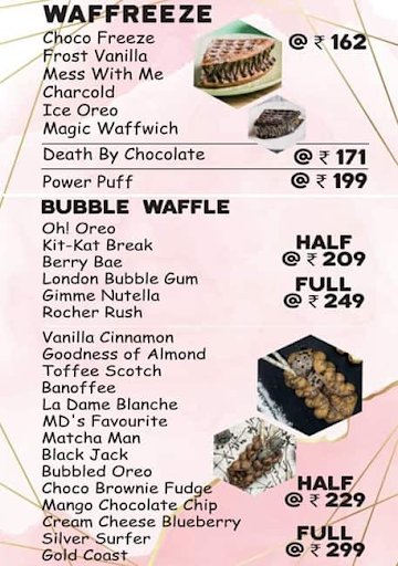 LBC - London Bubble Co menu 