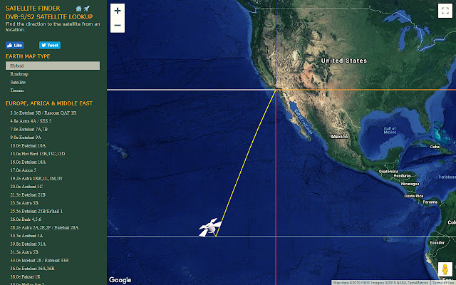 Satellite Finder chrome extension