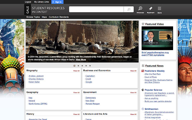 Student Resources In Context chrome extension