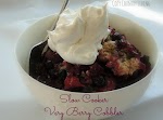 Slow Cooker Very Berry Cobbler was pinched from <a href="http://www.cozycountryliving.com/slow-cooker-very-berry-cobbler/" target="_blank">www.cozycountryliving.com.</a>