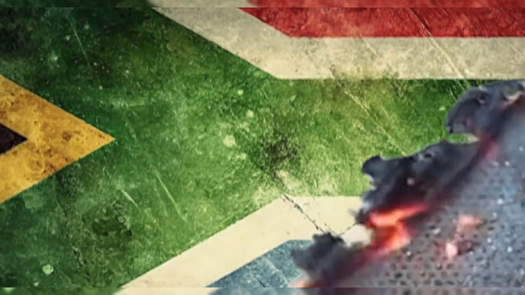 The DA launched its election advert which aired on television last Sunday, with a distressing image seen on the background – the South African national flag burning.