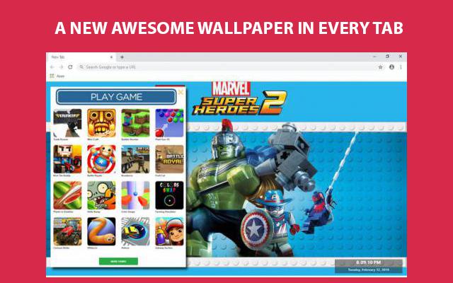 Marvel Super Hero Wallpapers and New Tab