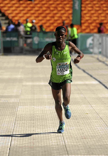 Soweto Marathon third-place finisher Ntsindiso Mphakathi won the Heroes race two years ago. / Thulani Mbele