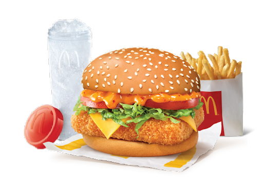 McSpicy Deluxe Paneer Burger + Sprite + Fries (R)