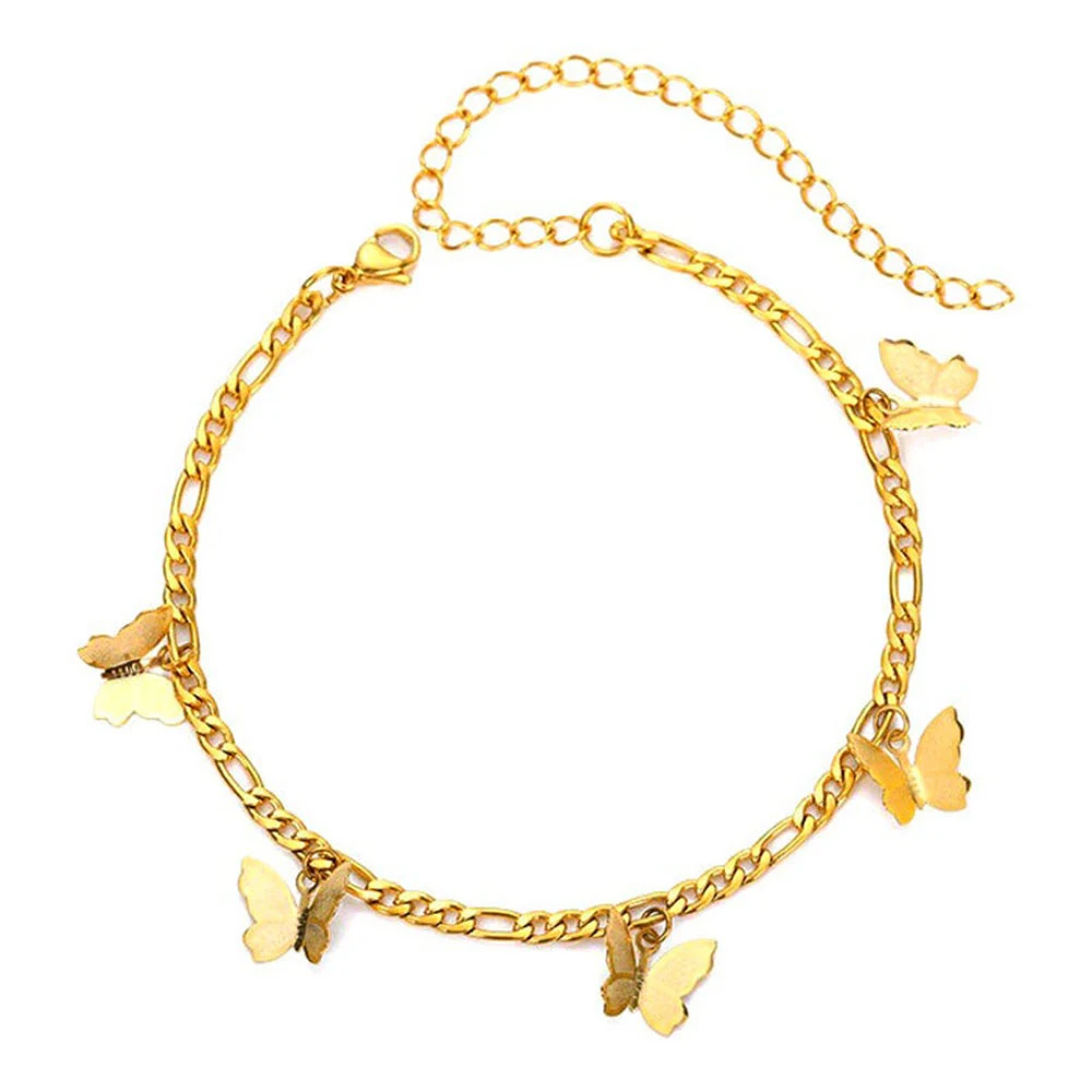 Title 3, Bracelet de cheville simple papillon pour femme...