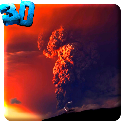 个人化の火山噴火のビデオLWP LOGO-記事Game