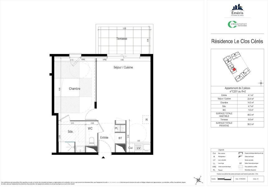 Vente appartement 2 pièces 48 m² à Mauguio (34130), 235 000 €