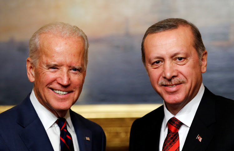 US President Joe Biden meets with Turkey's President Tayyip Erdogan.