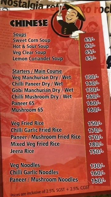 Nandini Srinivasa Parlour menu 