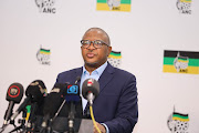 ANC secretary-general Fikile Mbalula briefs media at Chief Albert Luthuli House on July 5 2023 in Johannesburg. The briefing focused on outcomes of the national working committee meeting held on July 3 2023. 