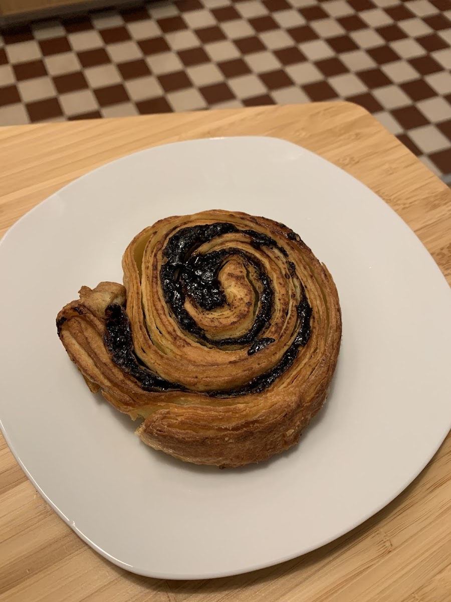 Chocolate pastry. Took to go and it reheated nicely in the oven