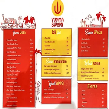 Yumma Swami menu 